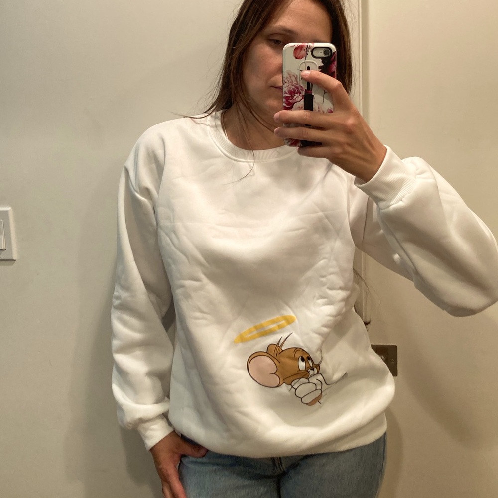 NWT Tom and Jerry sweatshirt white xl Warner brothers